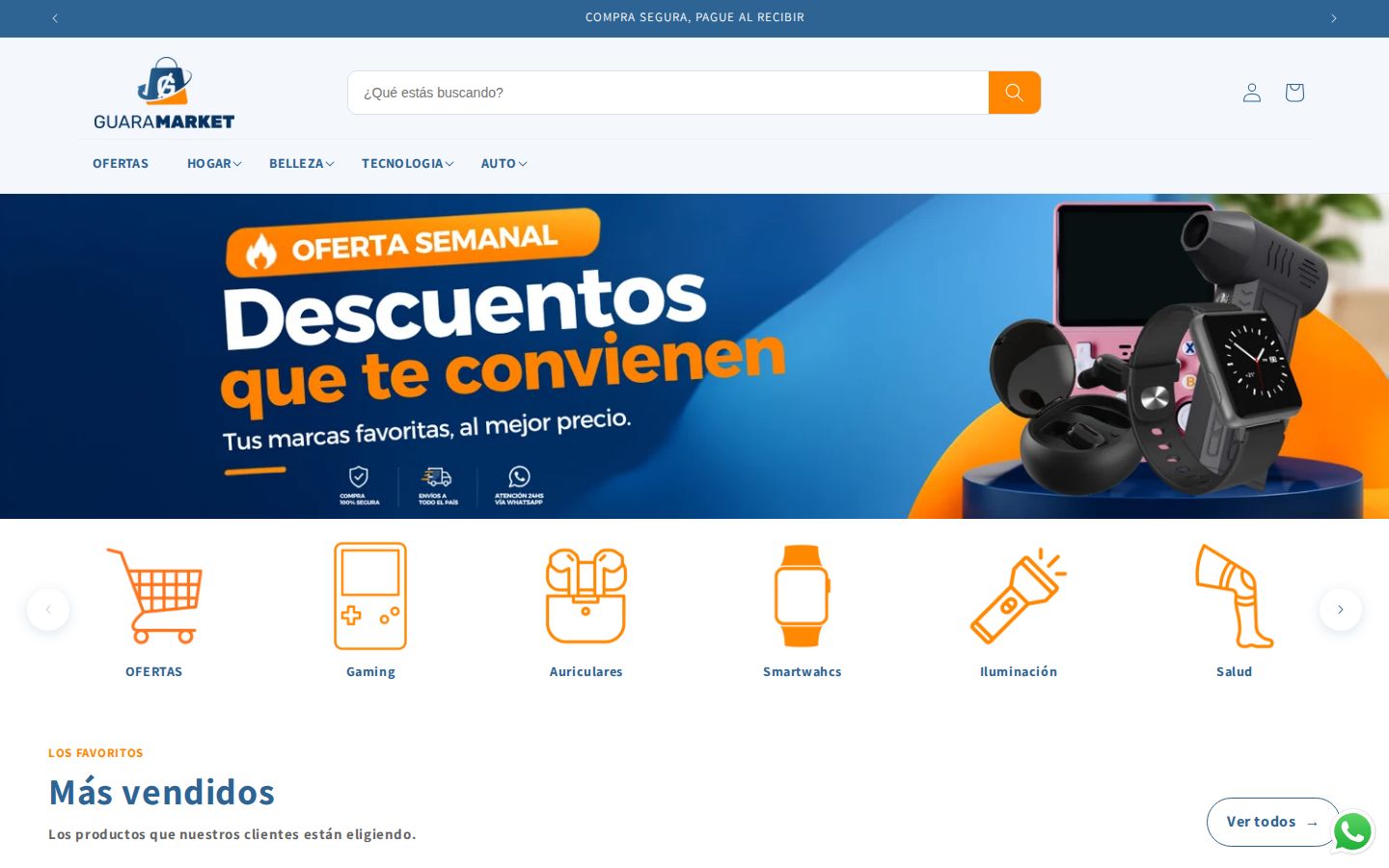 GuaraMarket: página de inicio