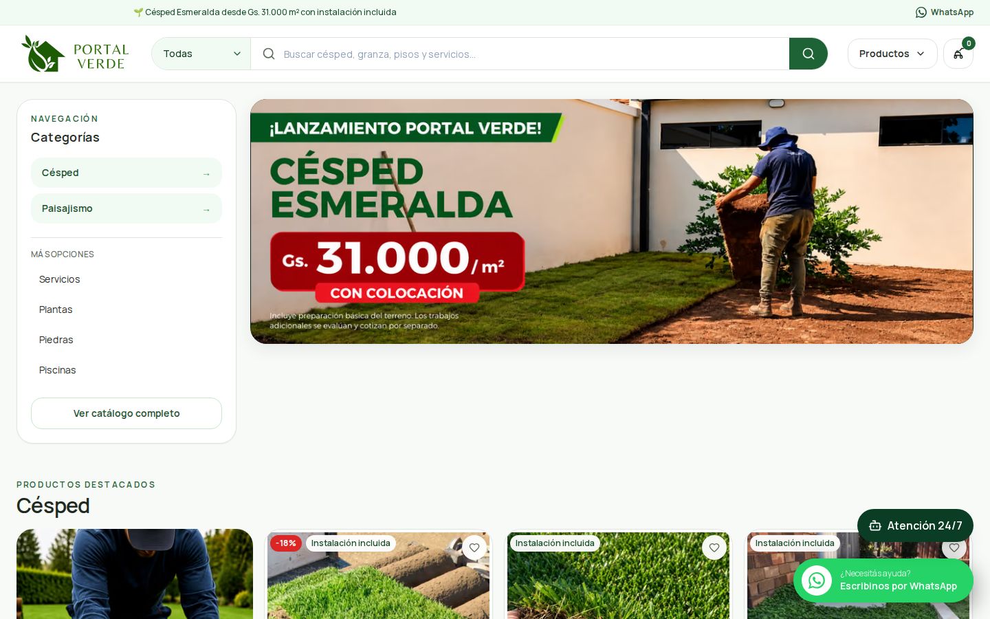 Portal Verde: página de inicio